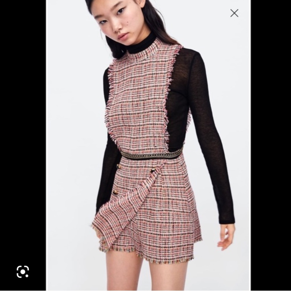 NWT Zara Pink Tweed Romper